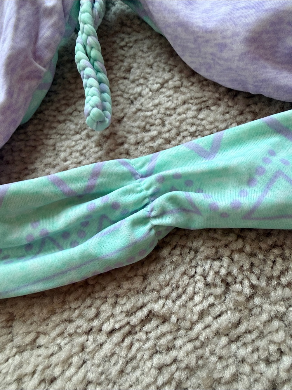 Victoria's Secret Reversible Blue/Lilac Halter Bikini with Blue Tassels - Picture 10 of 10